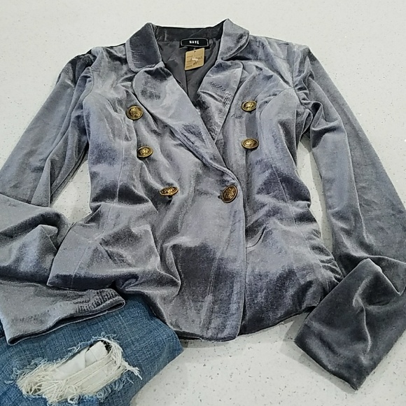 HAVE Jackets & Blazers - Velvet Blazer Jacket